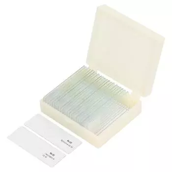 25PCS Microscope Slides Optical Glass Cover Transparent Slide Set for Algae Cell Tissue Specimen