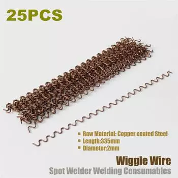 25Pcs Wiggle Wire Wave 2Mm Dent Repair Fix Spot Welding Thick Body Work Puller