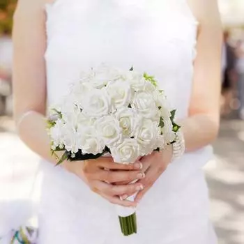 25шт искусственные цветы розы цветочные головки со стеблем DIY свадебные букеты подарок