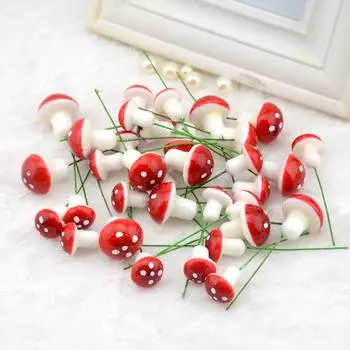 25шт мини-пена грибы искусственные цветы растения S