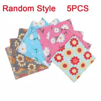 25X25СМ Кухонная Мягкая Впитывающая Салфетка для Посуды Коралловый Флис Подсолнух Салфетка для Вытирания Ветоши Многоразовые Бытовые Чистящие Средства 5pcs