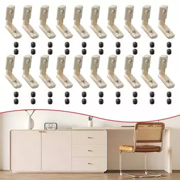 25x25x9 мм Т-образные кронштейны из никелированного цинкового сплава