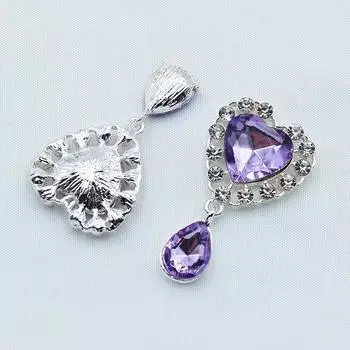 25X45 мм металлическая плоская брошь в форме персикового сердца с подвеской в виде красного вина Diy ювелирные аксессуары