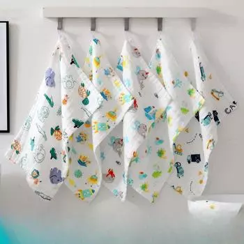 25x50 см детское шестислойное чистое хлопковое марлевое маленькое полотенце полотенце для лица квадратное полотенце полотенце для рта детское полотенце для душа