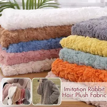 25x50 см тисненая микрофибра плюшевая искусственная меховая ткань имитация меха кролика ткань для кукольной одежды своими руками пэчворк швейный материал 25x50cm