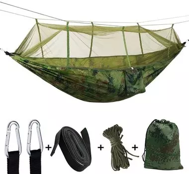 260*140 см, высококачественный оптовый портативный 210 нейлоновый уличный гамак с москитной сеткой для кемпинга