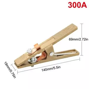 260/300/500A Brass Material A Shape Ground Welding Earth Clamp For Welding Machine Welding Earth Clamp Brass Welding Clamp