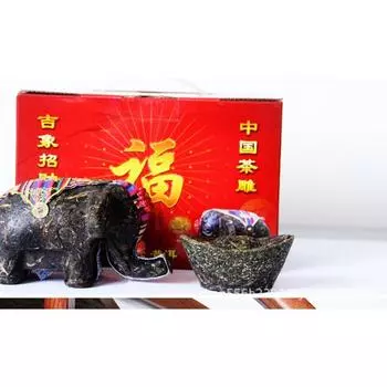 260 г Юньнаньский пуэр сырой чай украшения скульптура пуэр чай украшения маленький слон