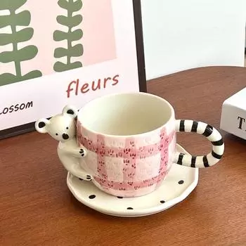 260 мл керамические кружки с рисунком от руки, обнимашки, коала, кофейная чашка, набор, трехмерная японская милая чашка, детская чашка для послеобеденного чая 260ml