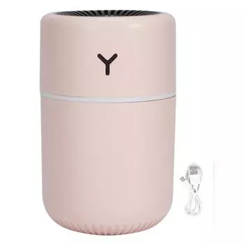 260ml Mini Desktop USB Rechargeable Humidifier with Colorful Ambient Light for Home UsePink розовый