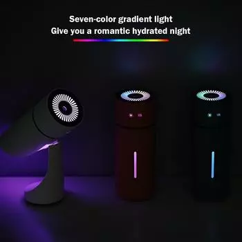 260 мл туманообразователь Fogger цветной светодиодный светильник небольшой прохладный туман увлажнитель увлажняет кожу снимает усталость для детской спальни офиса дома белый