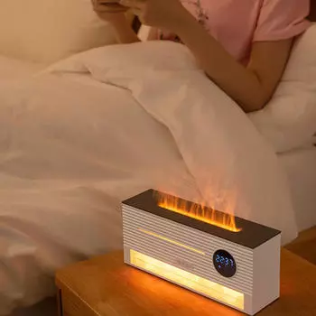 260ml Personal Desktop Humidifier US 110V Plug White for Office Lightweight