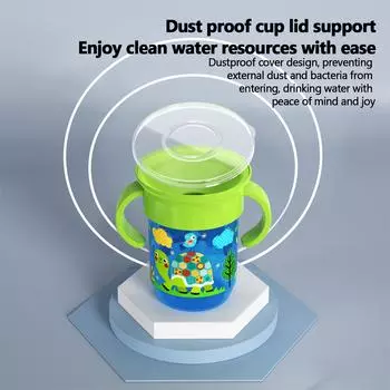 260ml wide caliber children s drinking cup,360°leak-proof baby drinking cup,sturdy and resistant to falling newborn training cup розовый