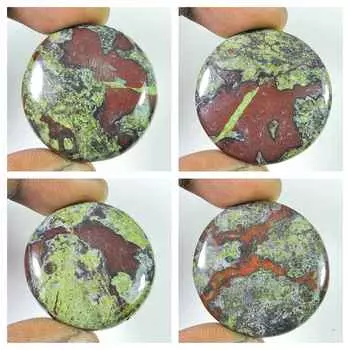 265Cts. Натуральный драконий яшма круглый кабошон драгоценный камень россыпью 4 шт. лот 31-32 мм RQ-1348