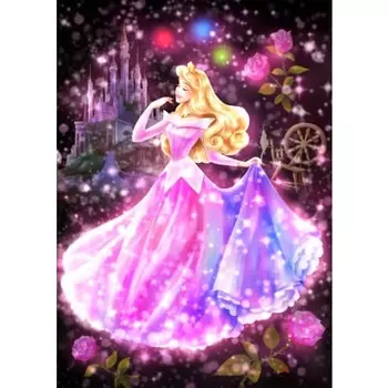 266 Piece Jigsaw Puzzle Sleeping Beauty The Sparkle of the Heart in Love (Aurora) Gyutto Series [Stained Art] (18.2x25.7cm)