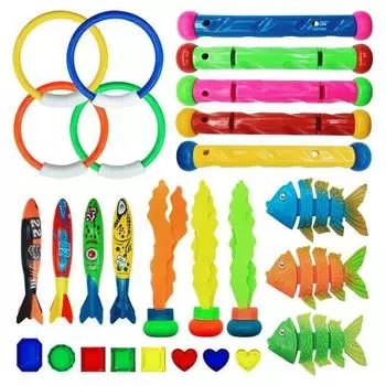 26/27 шт. набор игрушек для бассейна для дайвинга для детей, игры для собак, подводное плавание, сокровище, развлечение для летних пляжных вечеринок B