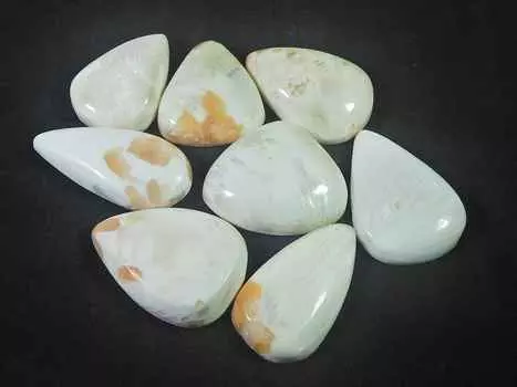 26-30 мм натуральный розовый сколоцит грушевидный кабошон драгоценный камень россыпью 8 шт. лот 193 карата. РQ-2114