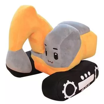 26/38 см креативные плюшевые игрушки экскаватор мягкая плюшевая подушка для дома декоративные подарки на день рождения для мальчиков и детей 26x23cm синий