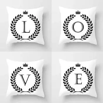 26 Алфавит Принт Декоративная Наволочка Гостиная Офис Украшения Дома Наволочка 40x40cm