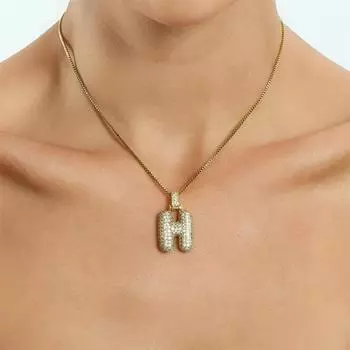 26 английских букв, инициалы, женское ожерелье, цепочка-коробка, посеребренное, AZ, кулон, длинное ожерелье для женщин, ювелирные изделия, подарок A