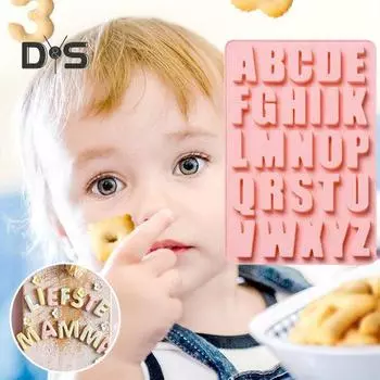 26 букв антипригарные силиконовые формы для шоколадного торта «сделай сам», высокая термостойкость, форма для выпечки, инструмент для выпечки синий