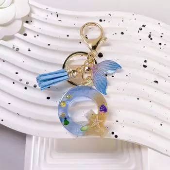 26 Букв Инициалы Подвеска Хвост Рыбы Буквы от A до Z Брелок с 26 буквами Аксессуары Q