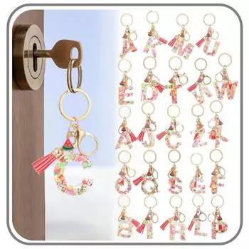 26 букв модный фруктовый брелок из смолы кулон свежий милый брелок маленькие подарки One Size