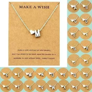 26 букв свитер цепи ожерелья крошечные любовные подвески в форме сердца для женщин колье влюбленные подарок колье ожерелье кулон подарки ювелирные изделия подарки дружбы 1 шт. I