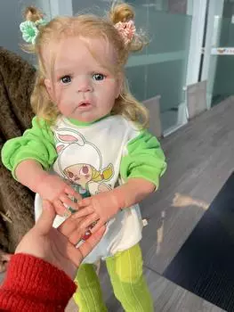 26-дюймовые куклы Sandie Bebe Reborn, могут стоять милые куклы для девочек с 3D-окрашенной кожей и милой одеждой Sandie Doll