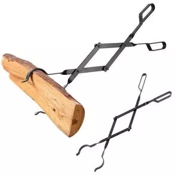 26-дюймовые щипцы для камина, сверхмощный железный захват для бревен, пинцет для бревен, коготь для бревен с длинной ручкой, щипцы для дров, аксессуары для камина для внутреннего и наружного применения