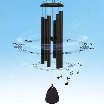 26-дюймовые уличные ветряные колокольчики создают атмосферу для наружного украшения фермерских домов, террас, садов, крыльца и балконов.