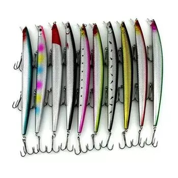 26 г/18 см большая приманка для гольяна для морской рыбалки, бионическая приманка-карандаш для окуня, 10 шт.