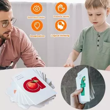 26 карточек с буквами алфавита ABC, обучающие карточки для малышей, интерактивная обучающая игра для детей дошкольного возраста 1 Set