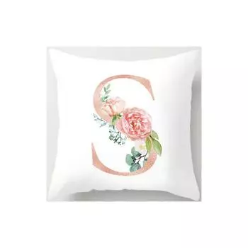 26 Letter Polyester Pillow Case Cover Sofa Car Waist Cushion Cover Home Decor S