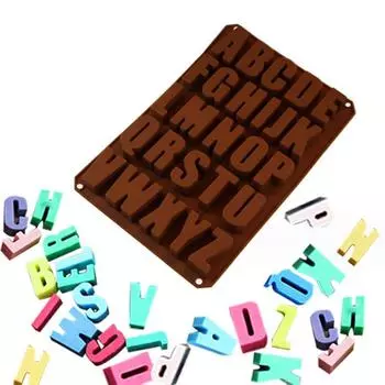 26-луночный английский алфавит силиконовая форма для выпечки шоколадного печенья форма для украшения торта на день рождения алфавит материал пищевого класса