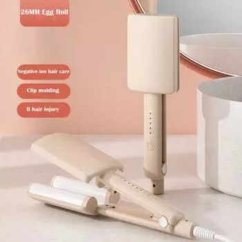 26 мм щипцы для завивки в форме яичных рулетиков керамические щипцы для завивки волос для пляжных волн щипцы для завивки волос Waver инструменты для укладки волос us розовый