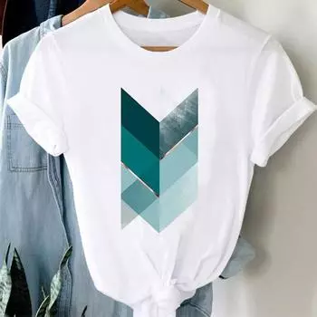 26 модная одежда, женская футболка с принтом, повседневная футболка со стрелкой из мультфильма, милая женская футболка с принтом 90-х годов, футболка с коротким рукавом и графикой S белый