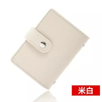 26 Отделений для Карт ПУ Кожа Однотонный Держатель для Карт One Size бежевый