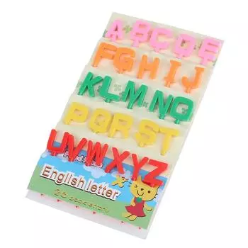 26 шт./компл., мультяшный алфавит, фруктовая вилка, пластиковая вилка, портативные вилки для фруктового торта