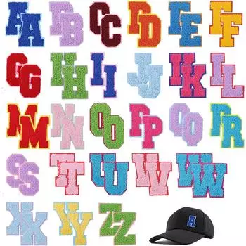 26 шт./лот цветные нашивки с буквами вышивка алфавит гладильная нашивка для сумок ремесла DIY швейные аппликации принадлежности