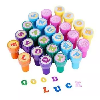 26 шт. многоцветная пластиковая игрушка-штамп с буквами для детей