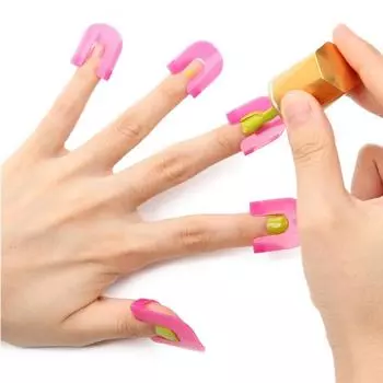 26 шт. многоразовых трафаретов для ногтей, защитных лезвий для ногтей, набор для маникюра, протекторов для ногтей, косметических средств для ухода за ногтями CHINA