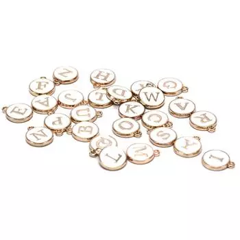 26 шт. Подвески с буквами алфавита, Подвески с инициалами, Браслет, Ювелирные изделия, Сделай сам, Изготовление поделок