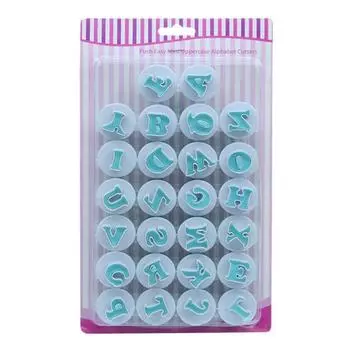 26 шт., прописные и строчные буквы английского алфавита, весенняя форма для печенья, форма для выпечки сахарного шоколада, декоративная печать capital