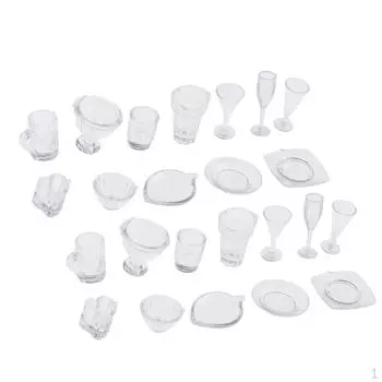 26 шт., стаканы, кубки и чашки для льда, набор посуды, 12 весов, кукольный домик, столовая/гостиная/садовый стол