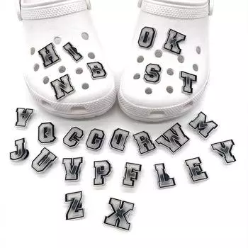 26 шт. светящиеся подвески для обуви из ПВХ серии с английским алфавитом для украшения обуви 26pcs