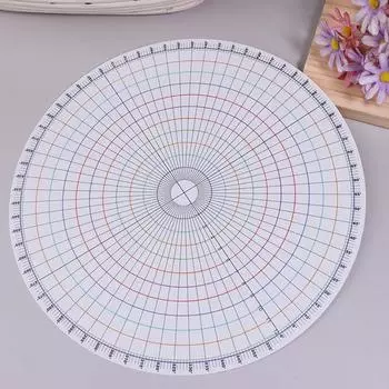 26 см Керамический круглый делитель Круговая карта равных частей Сделай сам Керамическая подглазурная роспись Вспомогательная подкладка Инструмент для рисования