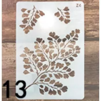 26 см листья DIY трафареты для наслоения настенная живопись скрапбукинг раскраска тиснение альбом декоративный шаблон открытки