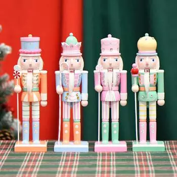 26 см Щелкунчик Украшение для стола Конфетный цвет Щелкунчик Солдат Рождественское украшение Украшение для дома Детские игрушки Подарки Декор для полок