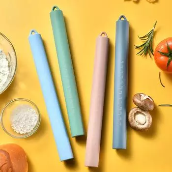 26 см Силиконовая антипригарная скалка из нержавеющей стали для теста для теста и муки Кухонный инструмент для выпечки теста для пасты и печенья Light blue